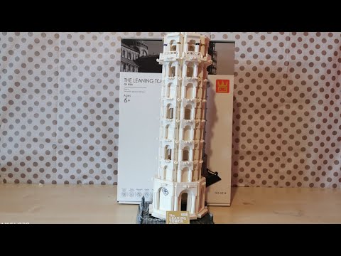 YouTube thumbnail: LEGO WANGE The Leaning tower of pisa set 5214 build and review