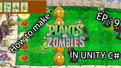 #unity #plantvszombies #tutorial #howto #C# How to make Plant Vs Zombies in UNITY C# Ep:9
