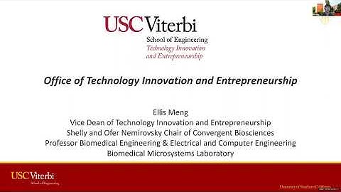 2020 Trojan Family Weekend -- Technology, Innovation and Entrepreneurship Session