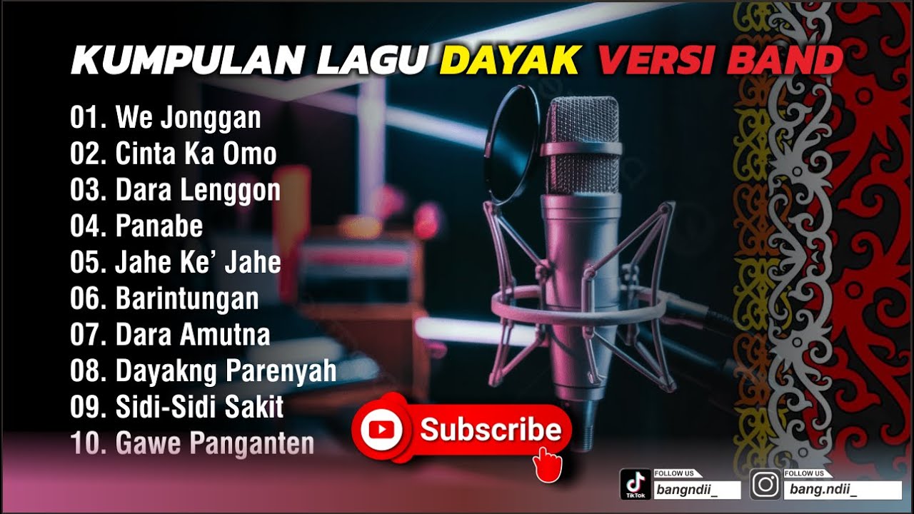 TOP 10 LAGU DAYAK TERPOPULER VERSI REMIX BAND TERBARU 2025