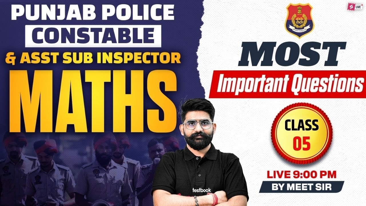 Punjab Police Constable Exam Preparation 2026 | Punjab Police Maths Classes | Top 1000+ Questions