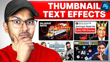 How to Make Viral Thumbnail Text Effects in Photoshop #2