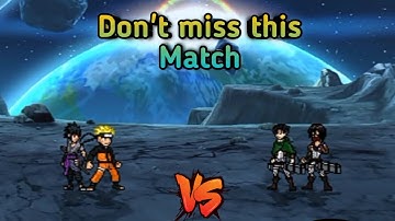 Naruto & Sasuke VS Levi & Mikasa in Jump Force Mugen