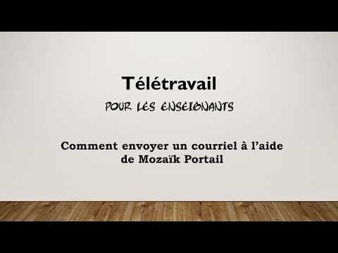 Envoyer un courriel Mozaik portal