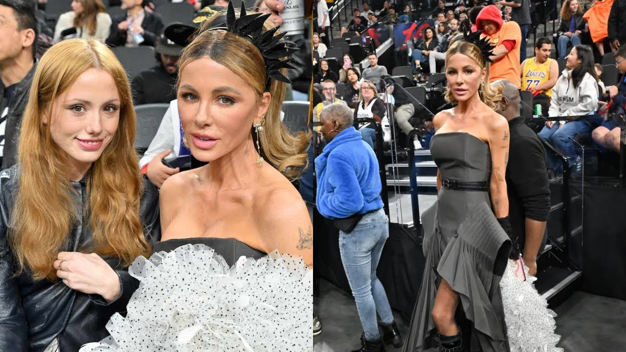 Кейт Бекинсейл и Лили Мо Шин на матче «Клипперс» против «Лейкерс».