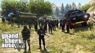 Ratusan Pasukan Gabungan Brimob Dan TNI Melawan KKB || GTA 5 Mod Indonesia