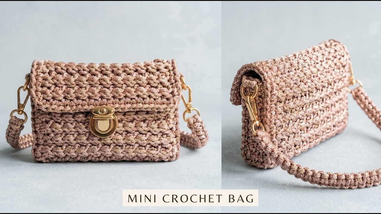 How to Crochet a Mini Bag | Unique Stitch Pattern + Step-by-Step Tutorial