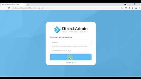How to enable Two-Step Authentication in DirectAdmin