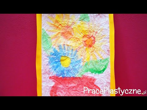 Malowanie na pomiętej kartce - techniki plastyczne