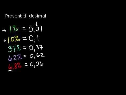 Video: Hva er 6/8 som desimal og prosent?