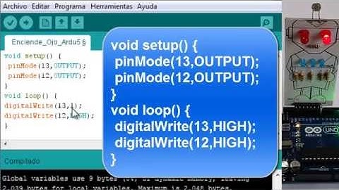 Encender LED con Arduino (Robot Ardu5) Practica 1