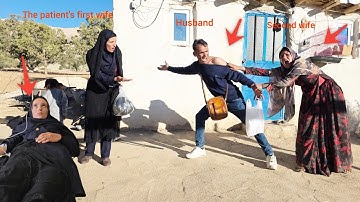 When  second lady of the monster gets angry and opposes her husband leaving with the sick first lady