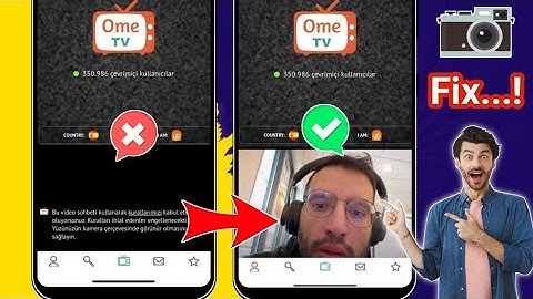 Ome TV App Camera Not Working Problem Solved , Fix Ome TV Camera Not Working (Easy Guide)