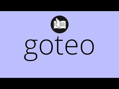 Video: ¿Qué significa goteo goteo goteo?