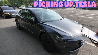 테슬라 모델3 하이랜드 롱레인지 픽업 가기 | Picking up Tesla model 3 highland long range