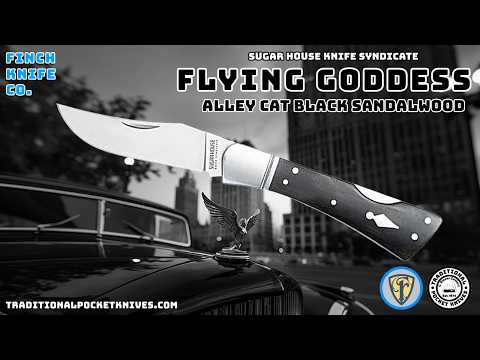Finch Knife Co: Flying Goddess - Alley Cat Black Sandalwood