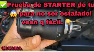 ✅️Prueba de Starter rápida y sencilla 😱👀🏍Suscribanse amigos para más videos 