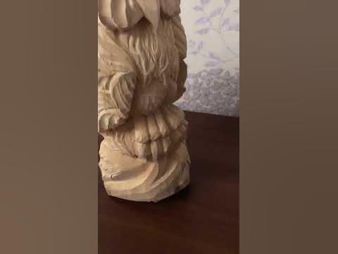 Резьба по дереву ( сова ) - YouTube
