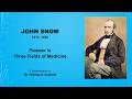 John Snow - Pioneer in Three Fields of Medicine