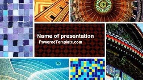 Ceramic Mosaic PowerPoint Template by PoweredTemplate.com