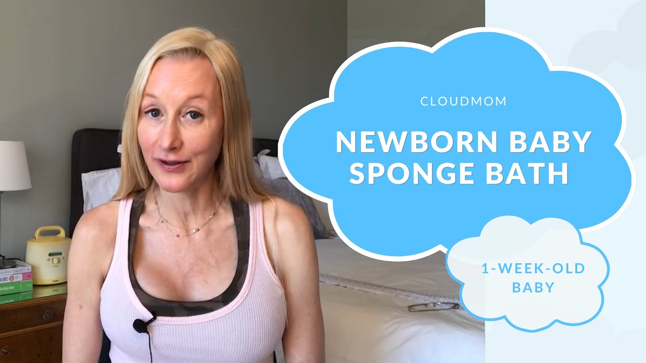 1WeekOld Baby Newborn Baby Sponge Bath Subt. ENG/ FR/ ES/ ZHO_CN