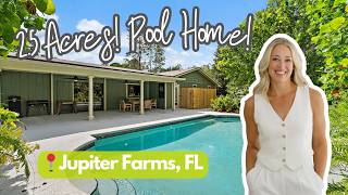 3-Bed Jupiter Farms Pool Home, 2.5 Acres, No HOA