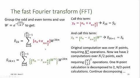 CBE 330 07 05 - FFT for Discrete Fourier Transforms