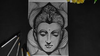 Drawing Gautama Buddha//#sketch//Easy//#gautmabuddha//#drawing