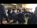 Singing after an Amish funeral in Lancaster County, PA. Descendants are singing, mostly non-AMISH.