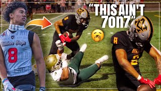 I Watched Two Of My BEST 7on7 Players Play In Pads! (MIKEY MATTHEWS VS RAIDEN BROWN)