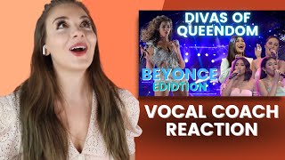 Vocal Coach|Reacts  The Divas of the Queendom showcase their POWERFUL VOCALS with Beyonce’s songs!