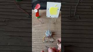 ऑटो स्विच से एप्पल 🍎🍎 लाइट ओर फैन को चालू किया DC motor New project