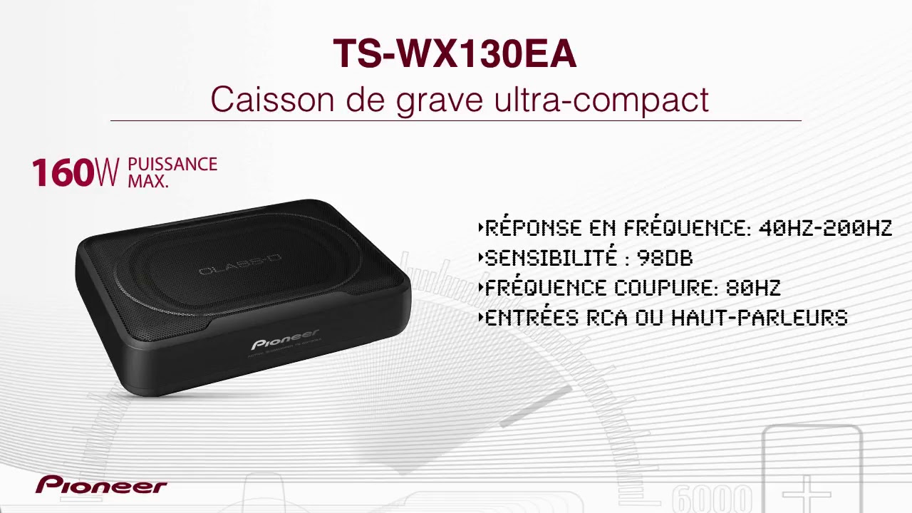 Caisson compact amplifié TS-WX130EA PIONEER disponible sur Norauto