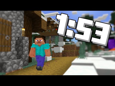 Minecraft Bedrock Speedrun in 1:53