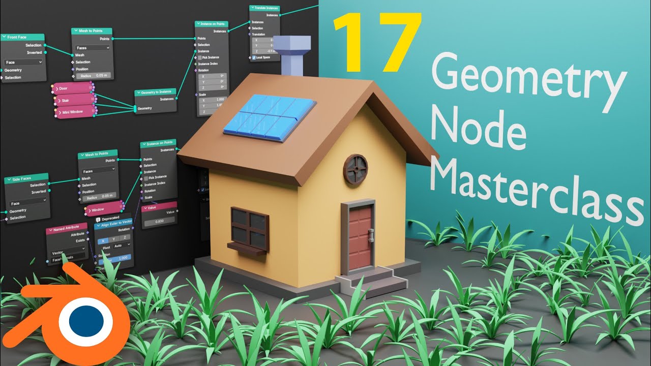 Distribute Points on Faces - Geometry Nodes Masterclass ( 17/ 27 ...