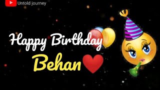 Happy Birthday Behna Shayari 😍 जन्मदिन शायरी 🎂Happy Birthday Status🥳Black screen Whatsapp status❤️❤️ screenshot 4