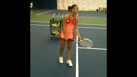 ATI Coach Dean Coburn working with Bianca Andreesc...