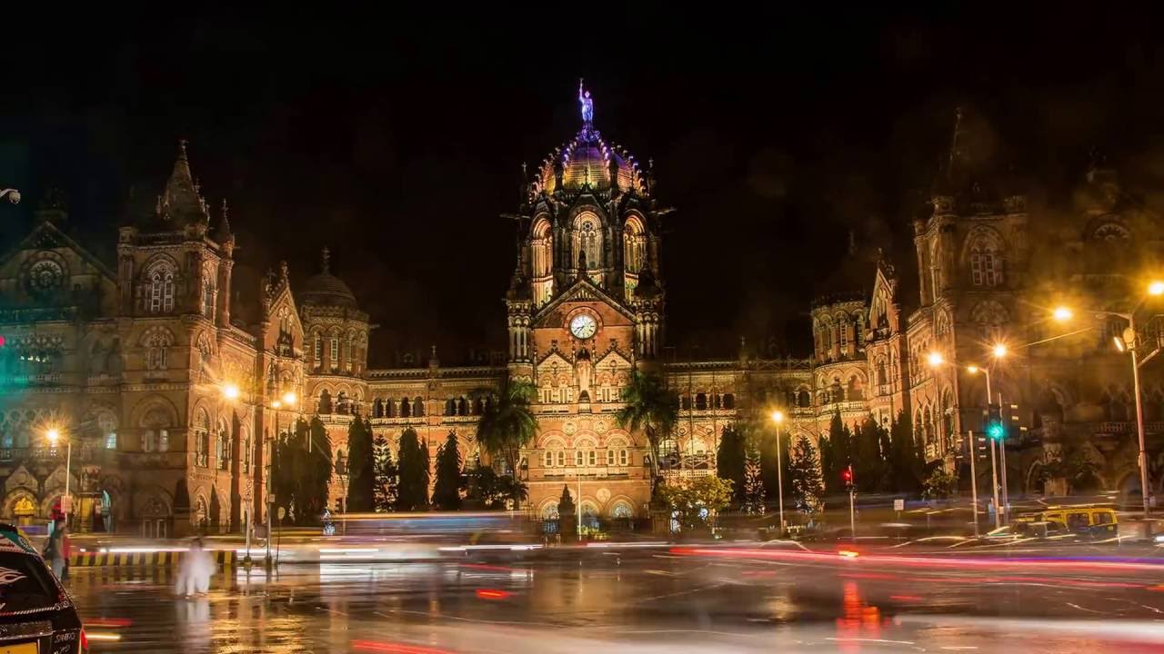 Mumbai CST Night Timelapse