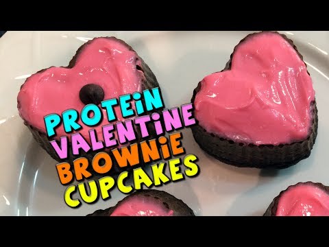 Protein Valentine Brownie Cupcakes W Protein Frosting Recipe-11-08-2015