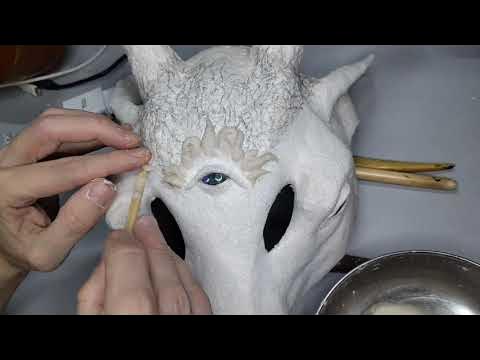 Маска оленя в технике папье-маше своими руками. - YouTube