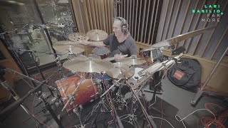 Video thumbnail of "Vinnie Colaiuta recording "California Waves" from Lari Basilio's album: Far More."