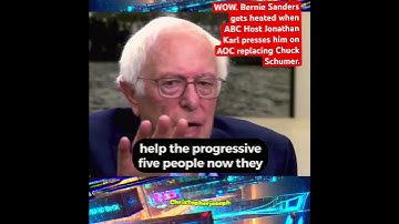 Bernie sanders gets heated when Asked if AOC will replace Chuck Schumer