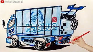 Cara Simple Menggambar Truk Tawakal Mr Blue Oleng, Modifikasi FAC - 19