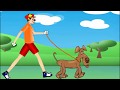 Cartuchinho passeio no parque com seu cachorrinho - animação