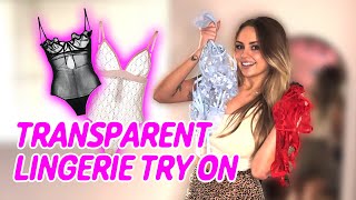 Transparent Lingerie Try On Haul With Mirror View | Sammie Wilde