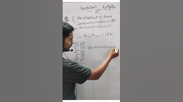 Product of Three Numbers is 120, fund their sum #mathstricks