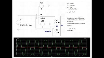 KiCad tutorial 4: Simulation of Non-inverting amplifier using LM741 Opamp