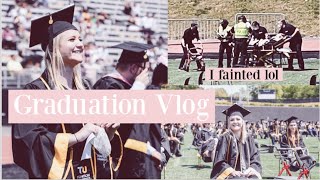 TU 2021 college graduation day vlog with chronic illness: i fainted lol