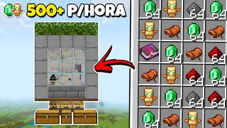 MELHOR FARM de PILLAGER FÁCIL para Minecraft Bedrock 1.21