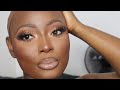 BRONZED MAKEUP GLAM | FULL COVERAGE DARK SKIN FRIENDLY MAKEUP